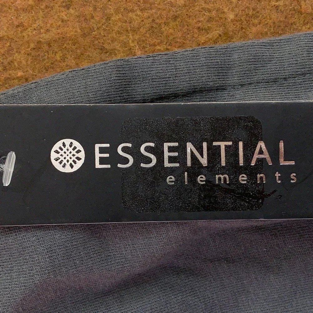 Essential Elements Mens Large Gray Cotton Jersey Knit Jogger Pajama Pants NWT